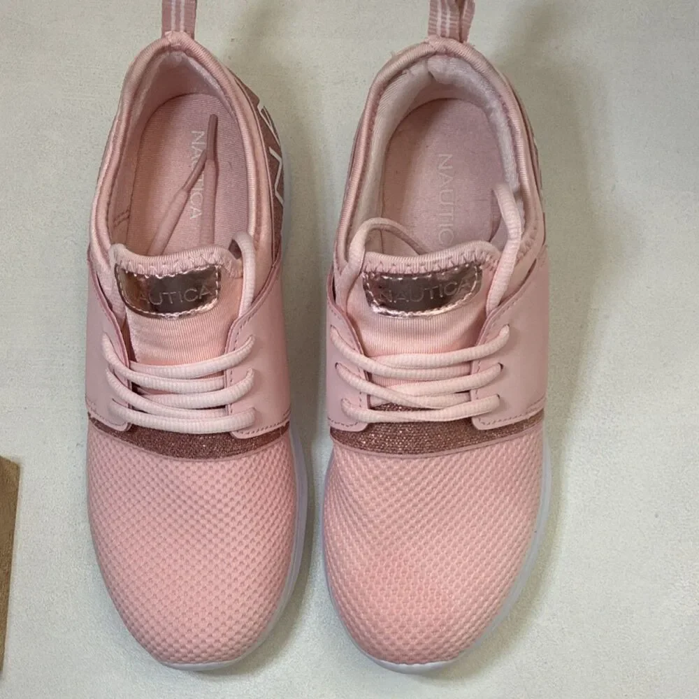 Nautica Girls Pink Lace Up Lightweight Sneakers US 4 UK 3 EU 36